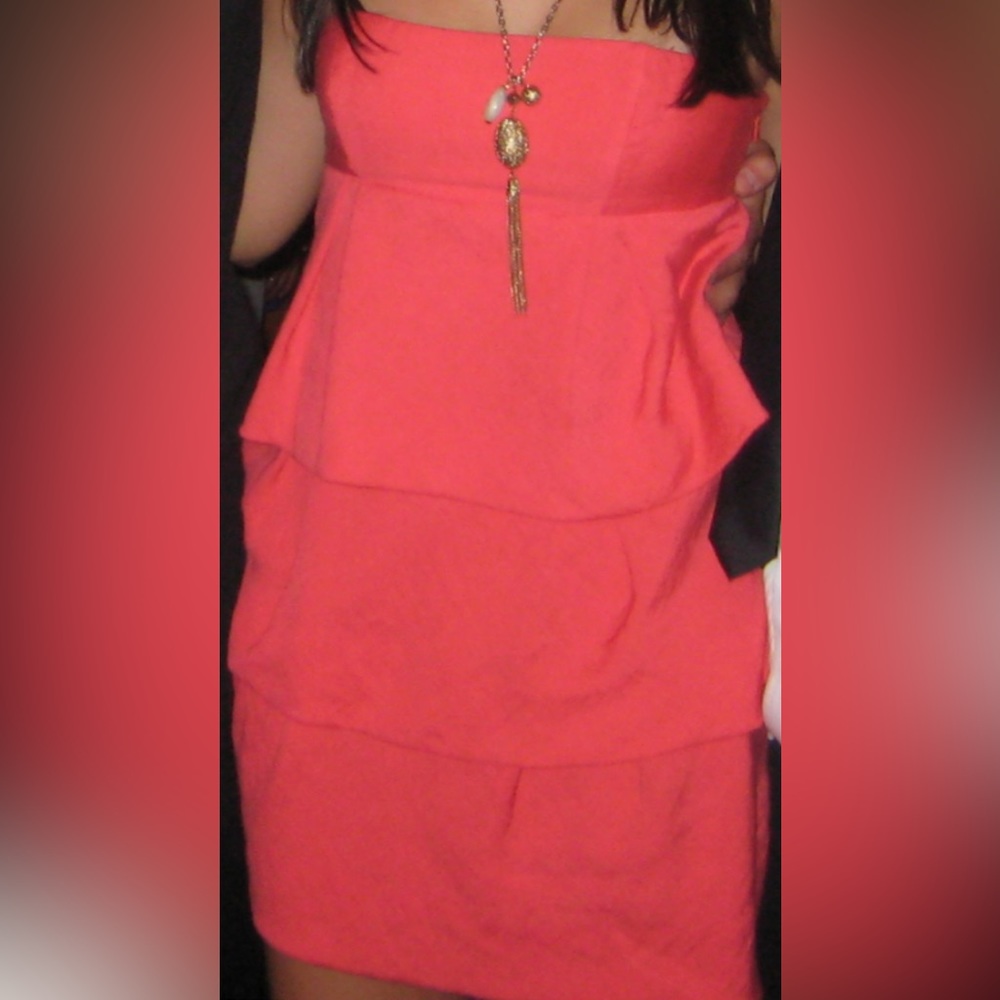 Coral BCBG mini tiered dress- size two
